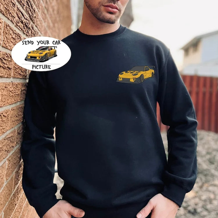 Sweat-shirt photo voiture et moto homme et femme