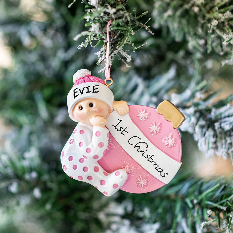 Ornements de Noël  1 Prénom 4 Styles Personnalisé cadeau pour BéBé