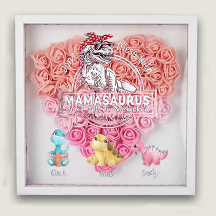 Ne plaisantez pas avec Mamasaurus, vous serez frappé par le Jurasskick - Boîte à fleurs personnalisée