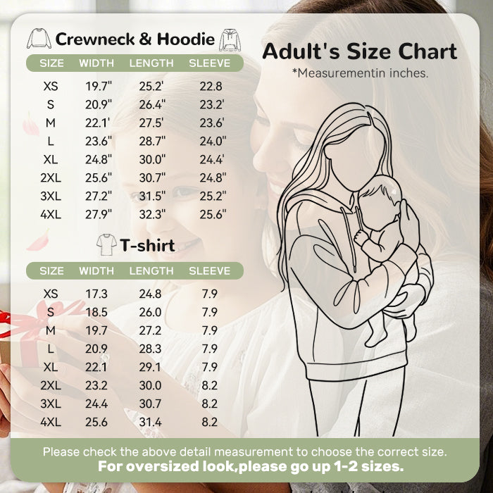 T-shirt/sweat-shirt brodé personnalisé avec portrait de maman