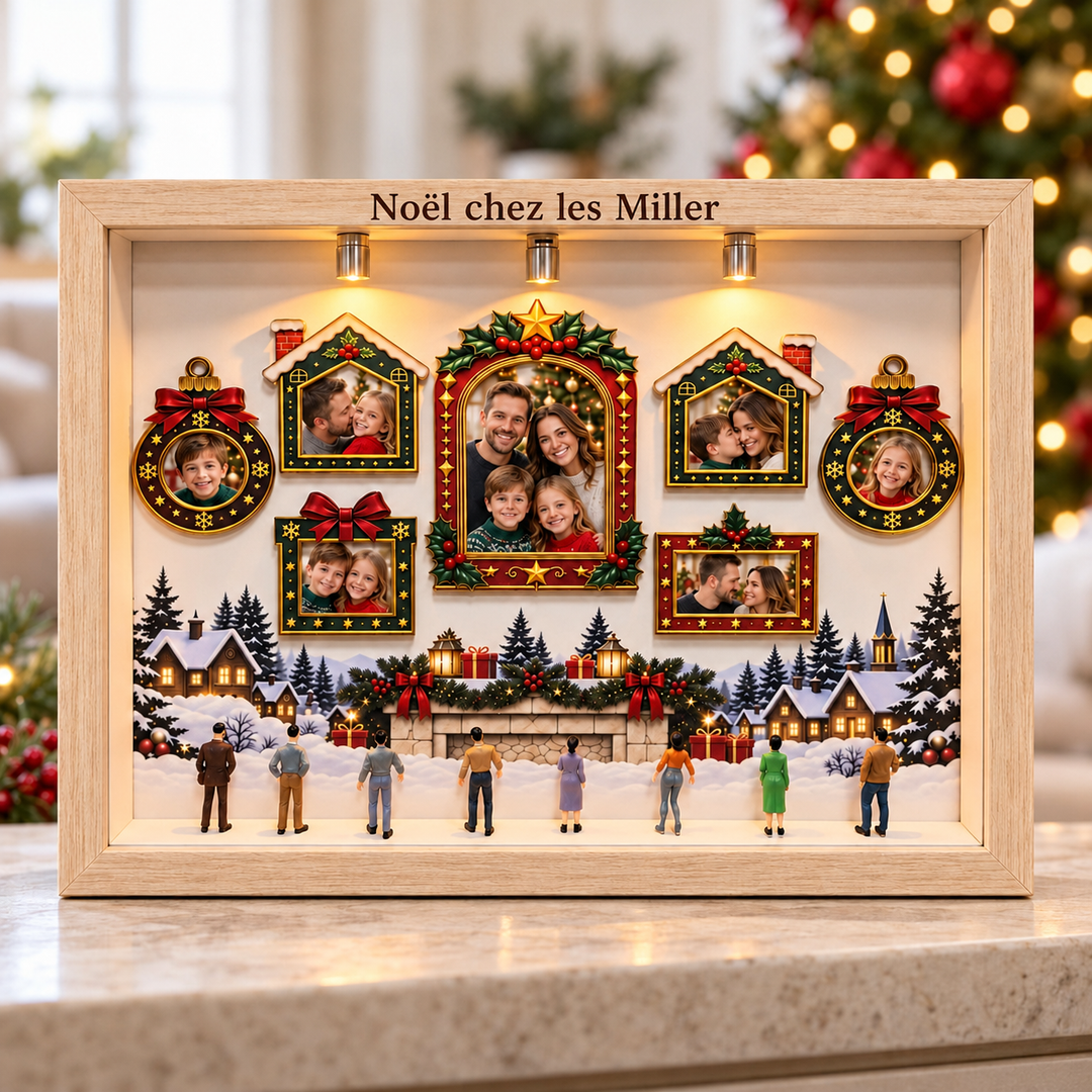 Mini-musée en boîte pour Noël, à personnaliser soi-même avec éclairage – Cadeau de Noël