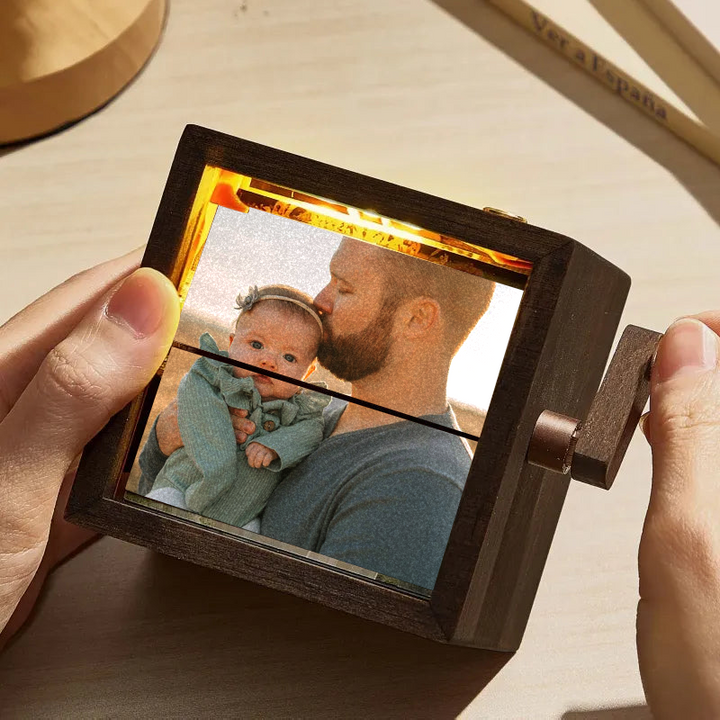 Boîte à Flipbook à Manivelle pour Papa – Cadeau Personnalisé et Unique