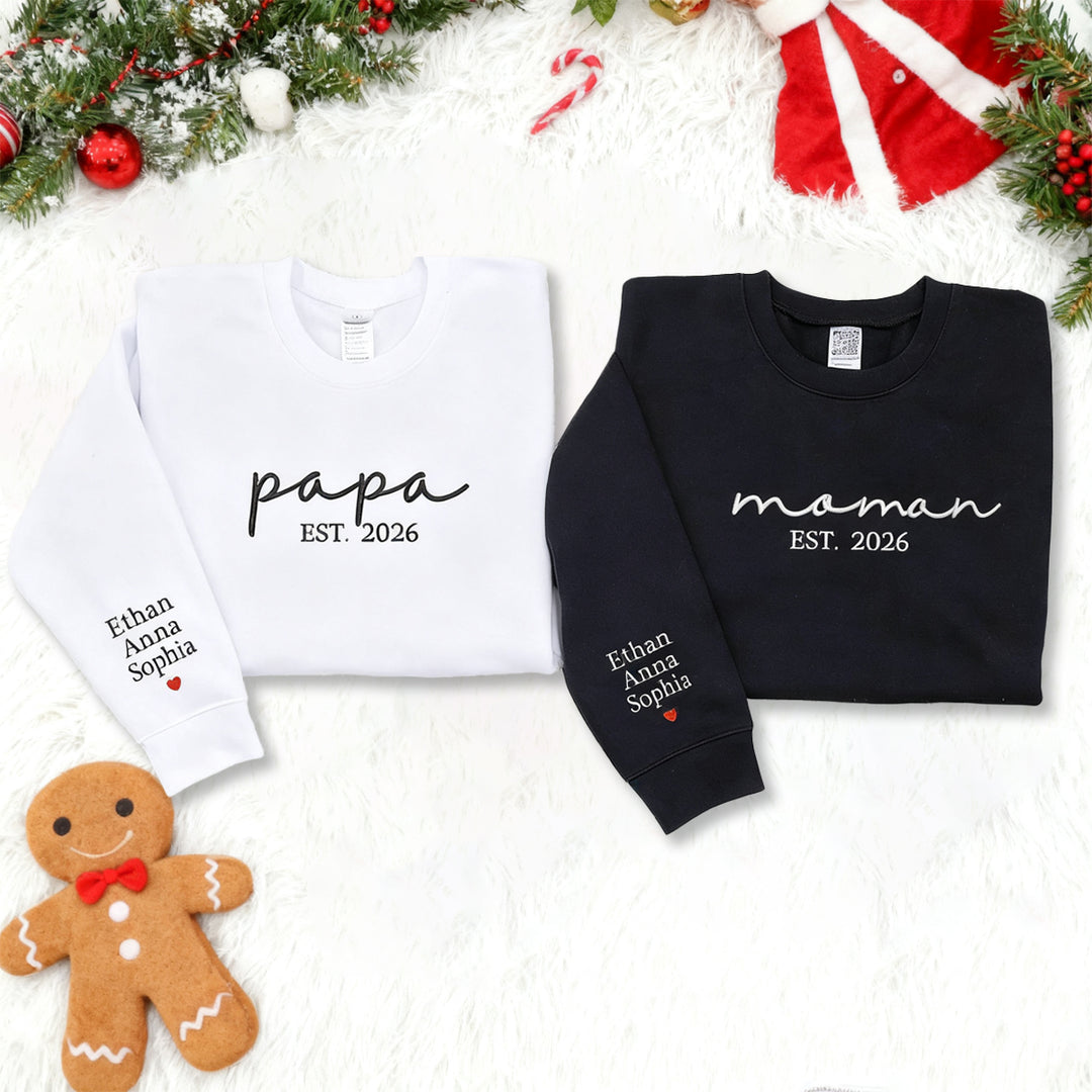 Sweat-shirts personnalisés pour maman et papa, cadeaux pour maman et papa