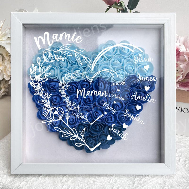 Votre amour a construit cette famille, votre cœur la maintient ensemble - Boîte à fleurs personnalisée pour la famille