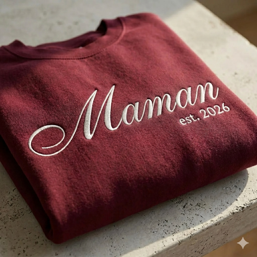 Sweatshirt Brodé pour maman- Cadeau Parfait pour la Fête des Mères