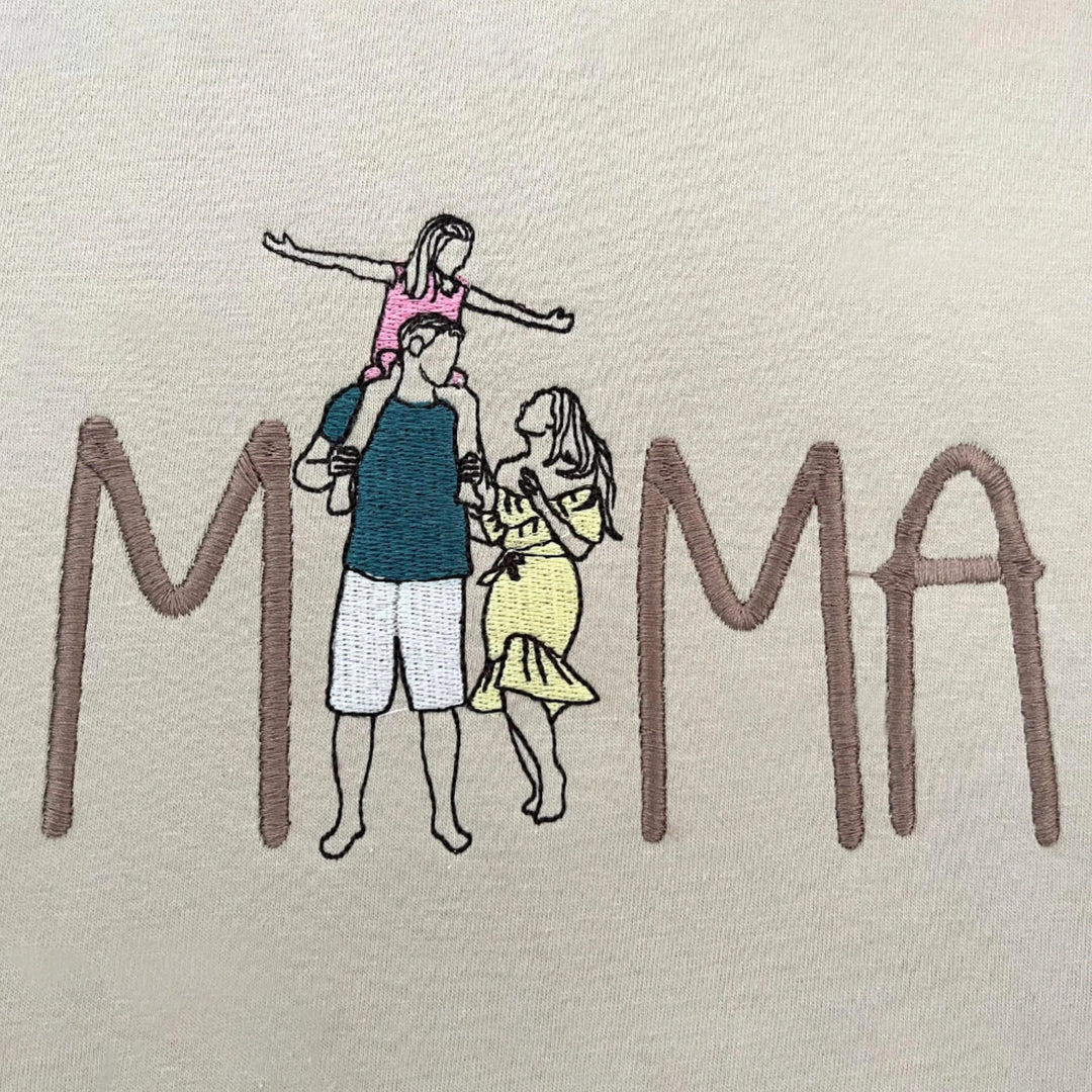 Sweat-shirt Brodé Mama Personnalisé