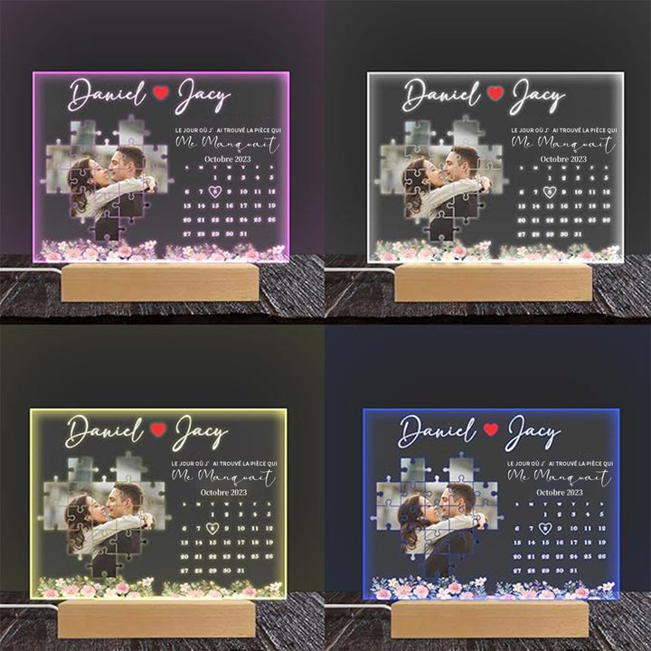 Le jour où j’ai trouvé ma pièce manquante-Boîte lumineuse personnalisée