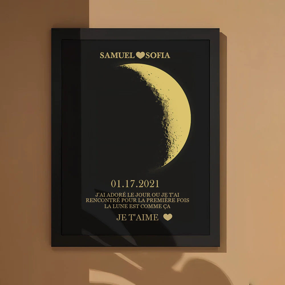 Phases De Lune Et Noms Personnalisés Avec Texte Pour Couple