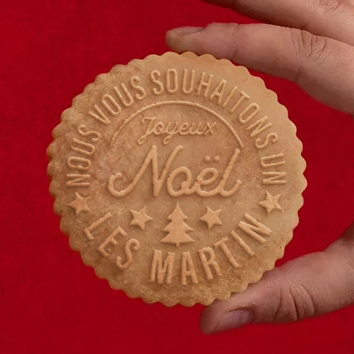 Tampon à biscuits acrylique de Noël personnalisé