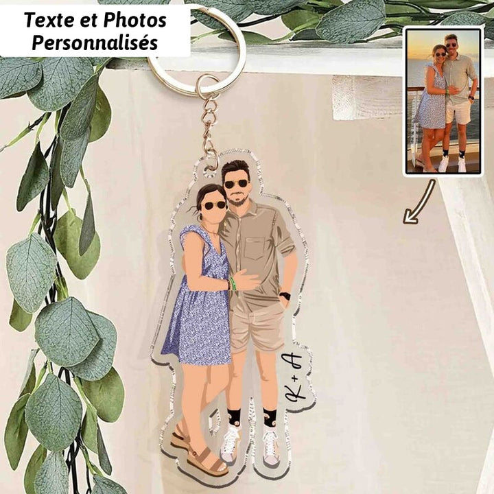 Porte-clés photo acrylique personnalisé