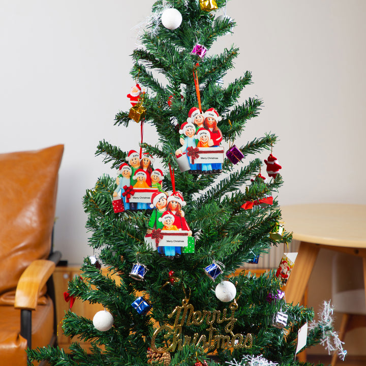 Ornements personnalisé de Noël poupées 3-5 prénoms et texte