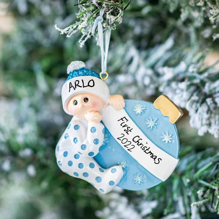 Ornements de Noël  1 Prénom 4 Styles Personnalisé cadeau pour BéBé