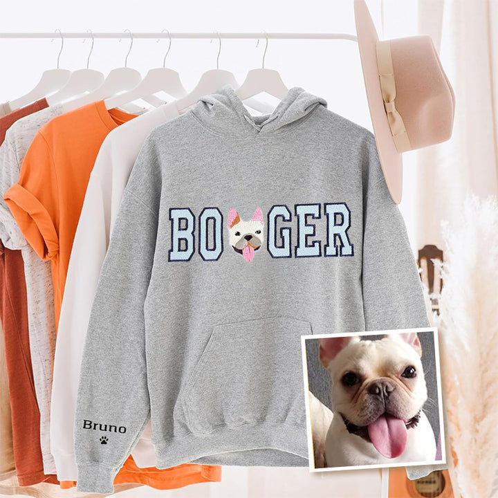Broderie personnalisée de nom de portrait d’animal de compagnie