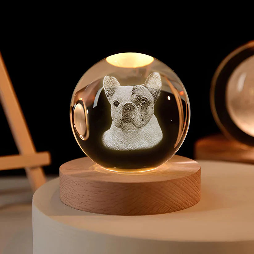 Boule de cristal photo 3D personnalisée, cadeau pour votre amour