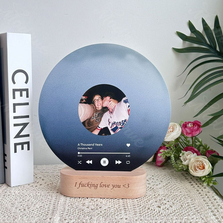 Disque personnalisé avec photo - Plaque de chanson lenticulaire avec NFC🎵