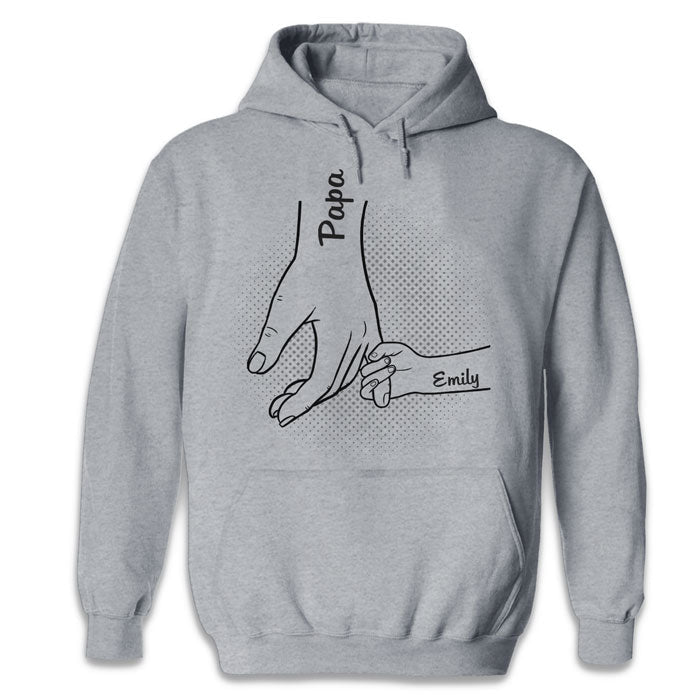 Main dans la main - T-shirts/sweats personnalisés imprimés pour la famille/PAPA/MAMAN