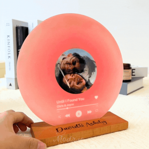 Disque personnalisé avec photo - Plaque de chanson lenticulaire avec NFC🎵