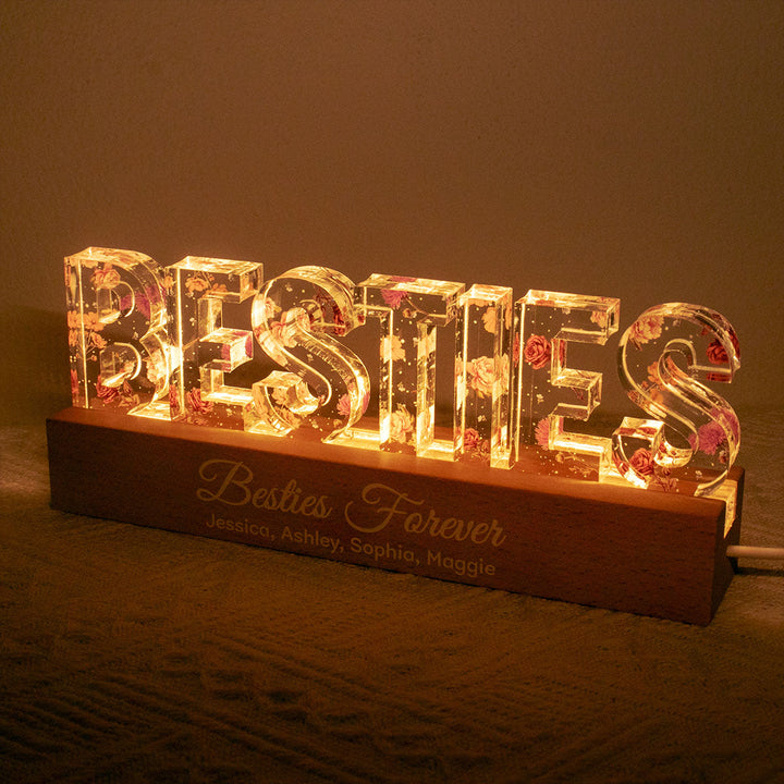 Veilleuse LED personnalisée pour amis proches - Cadeau d'amitié unique