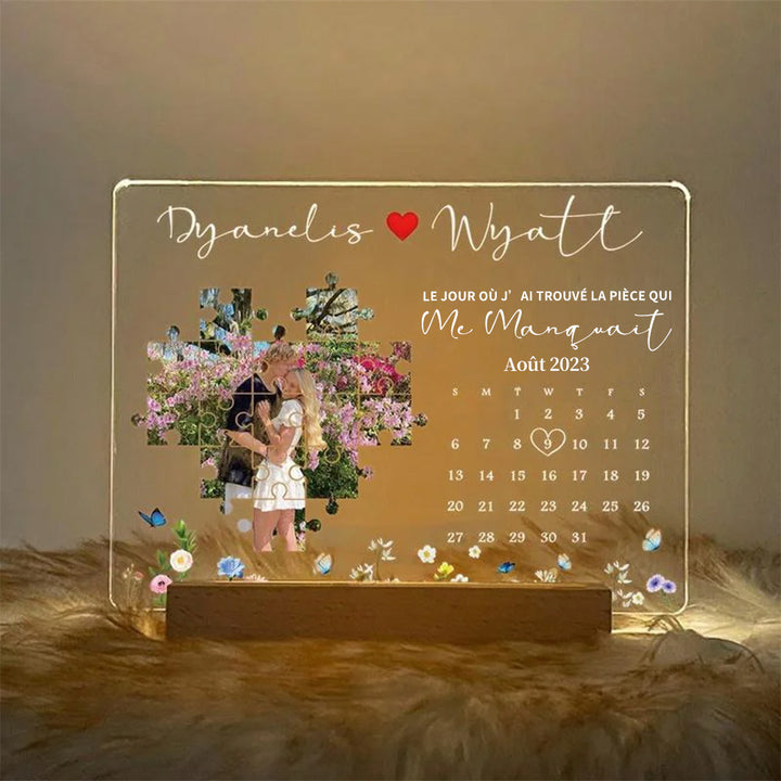 Le jour où j’ai trouvé ma pièce manquante-Boîte lumineuse personnalisée