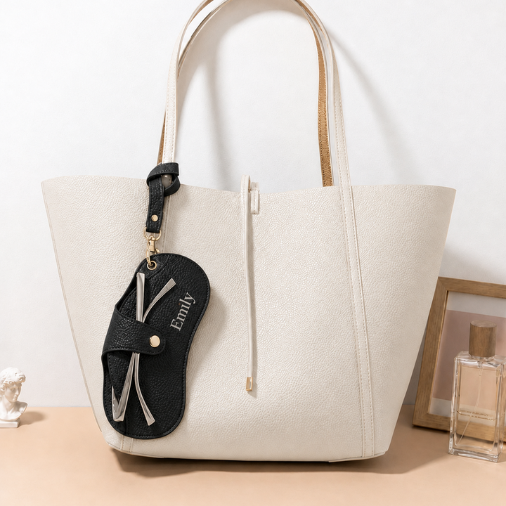 Étui à lunettes en cuir personnalisé avec un prénom, cadeau pour elle ou lui