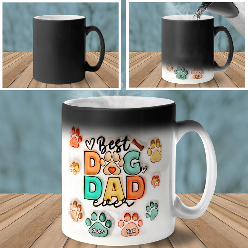 DOG DAD-Tasse magique personnalisée 3D - Famille Cdeau pour PAPA