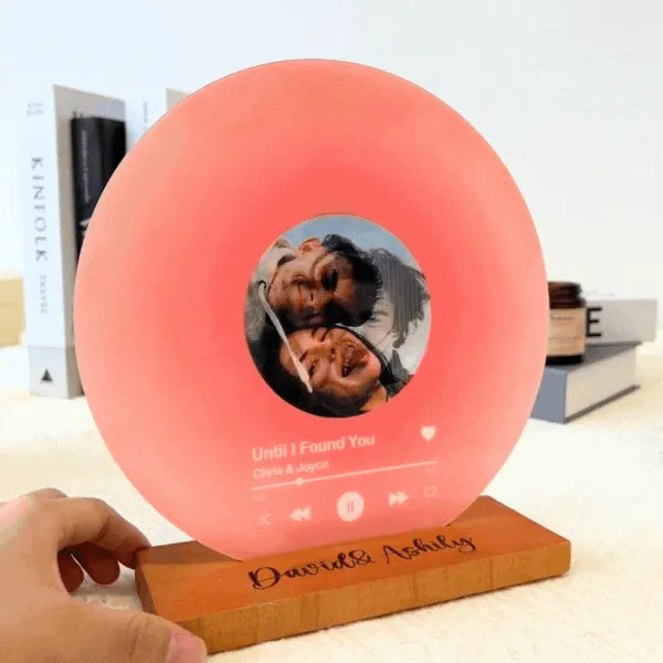 Disque personnalisé avec photo - Plaque de chanson lenticulaire avec NFC🎵