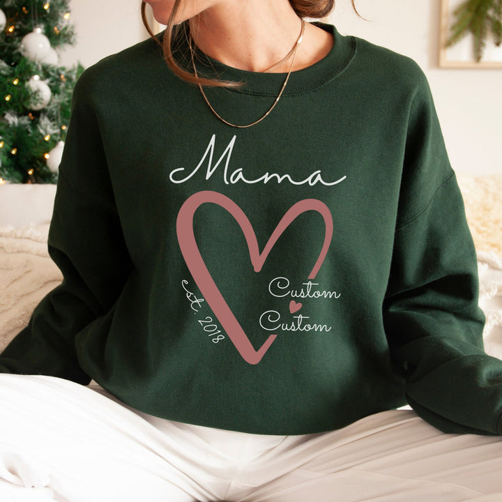 Sweat-shirt Personnalisé avec noms d'enfants - Cadeau unique pour la Fête des Mères