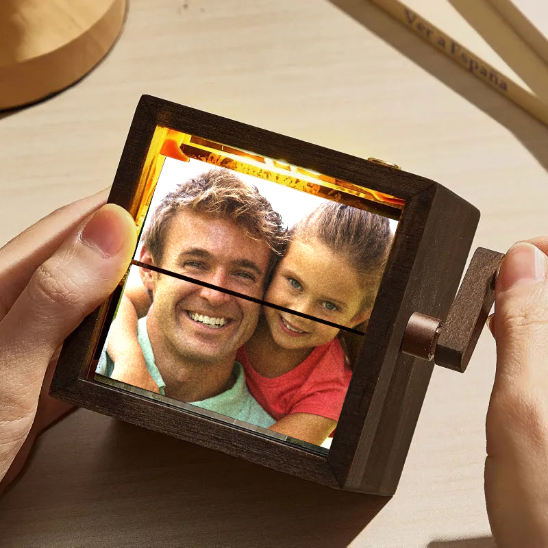 Boîte à Flipbook à Manivelle pour Papa – Cadeau Personnalisé et Unique