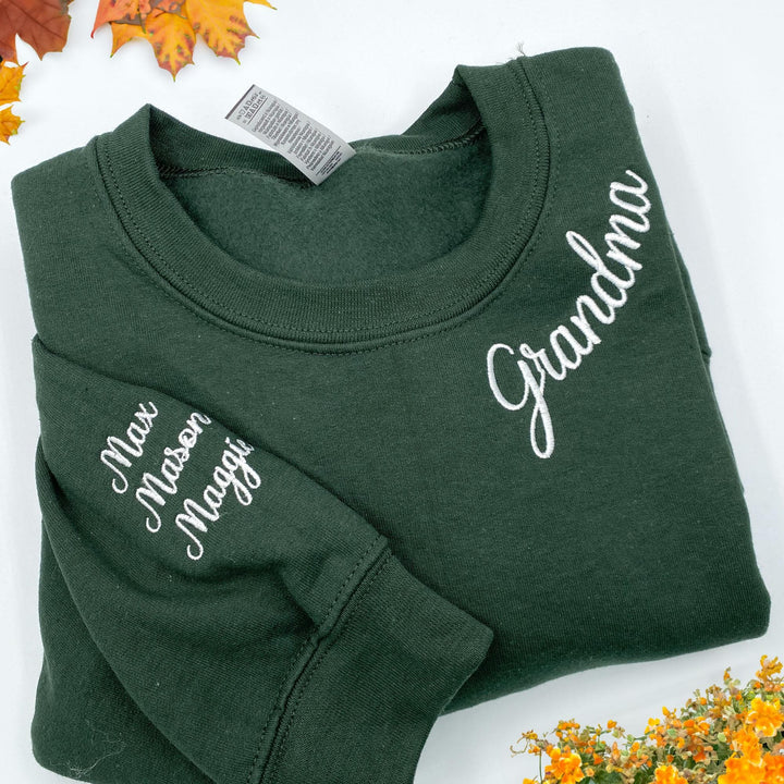MAMAN Sweatshirt Brodé - Cadeau pour la Fête des Mères