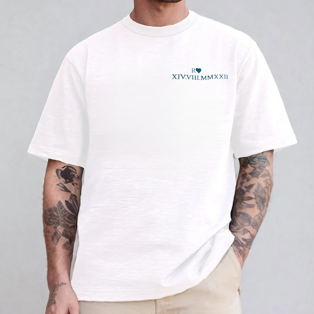 Pull personnalisé avec chiffres romains du anniversaire Pour Couple