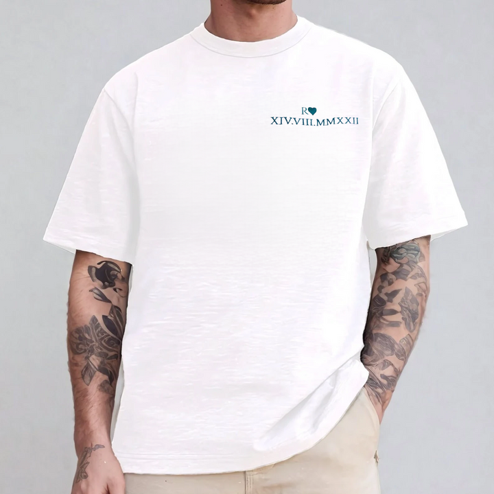 Pull personnalisé avec chiffres romains du anniversaire Pour Couple