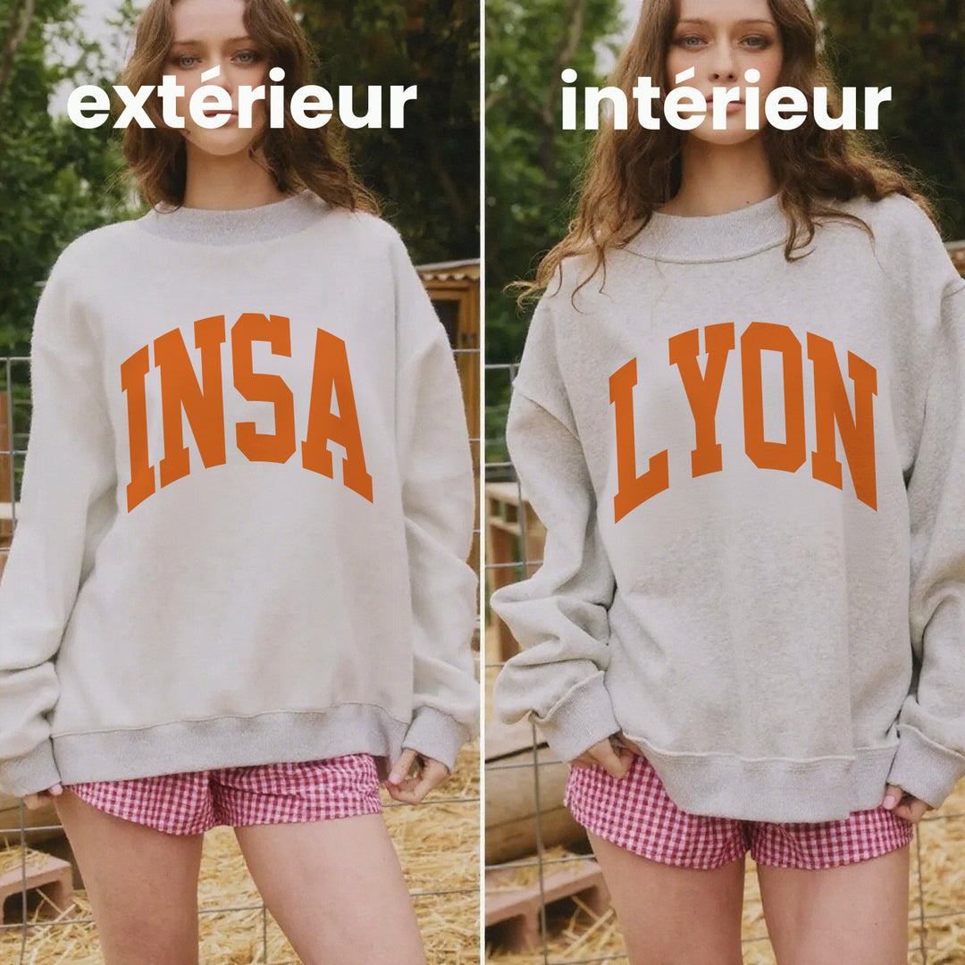 Sweat-shirt à col montant réversible – Montrez votre esprit d’équipe universitaire