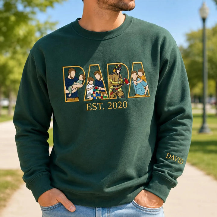 T-shirts et sweat personnalisés brodés à partir de photos, fête des pères