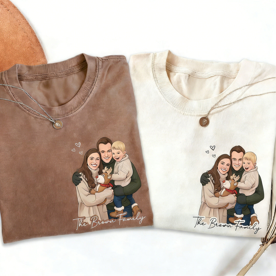 Sweat à capuche avec transfert thermique portrait, cadeau idéal pour les couples, la famille et les amis.