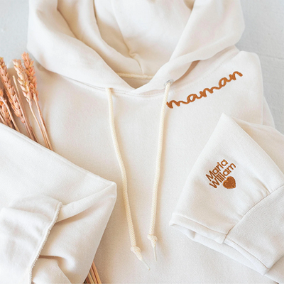 MAMAN Sweatshirt Brodé - Cadeau Parfait pour la Fête des Mères