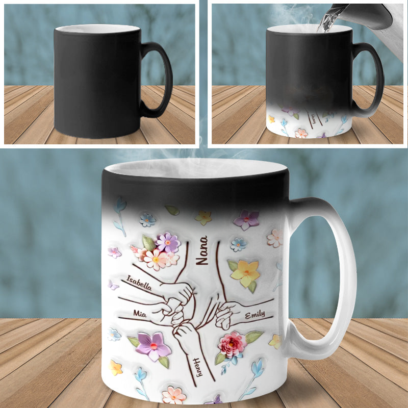 Unis par l'amour - Tasse magique personnalisée 3D - Famille