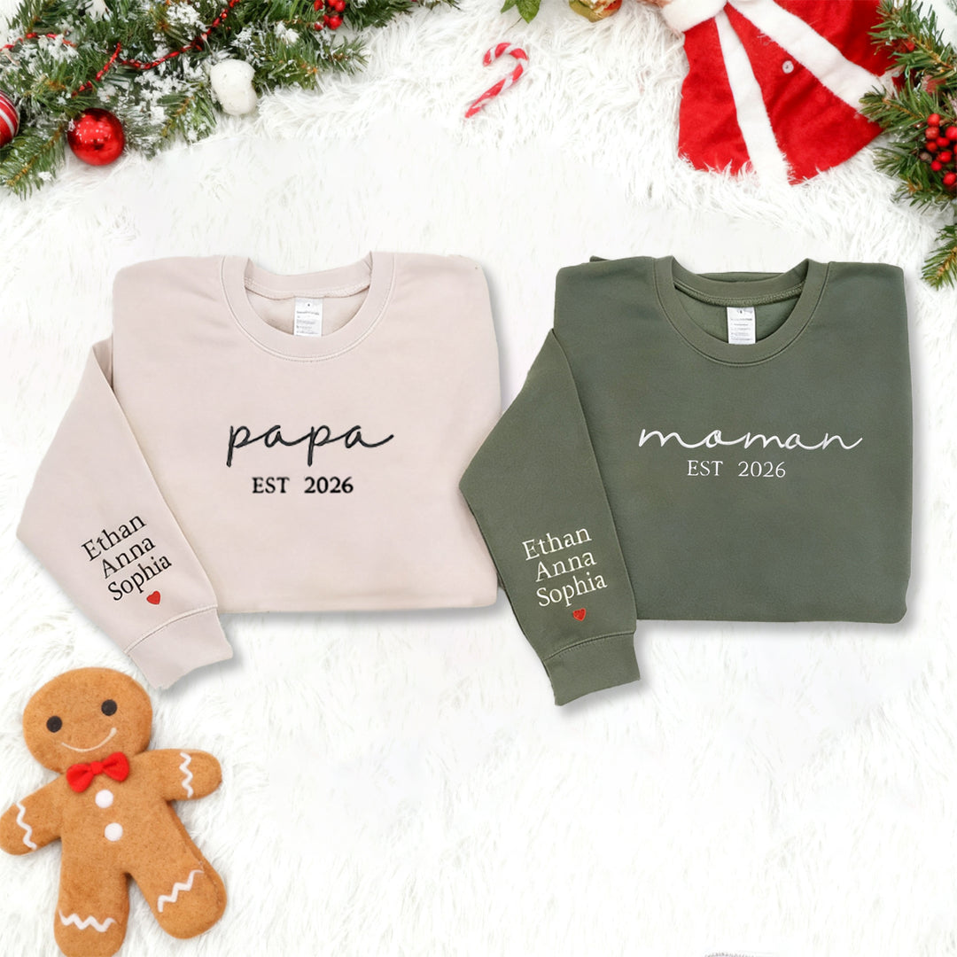 Sweat-shirts personnalisés pour maman et papa, cadeaux pour maman et papa