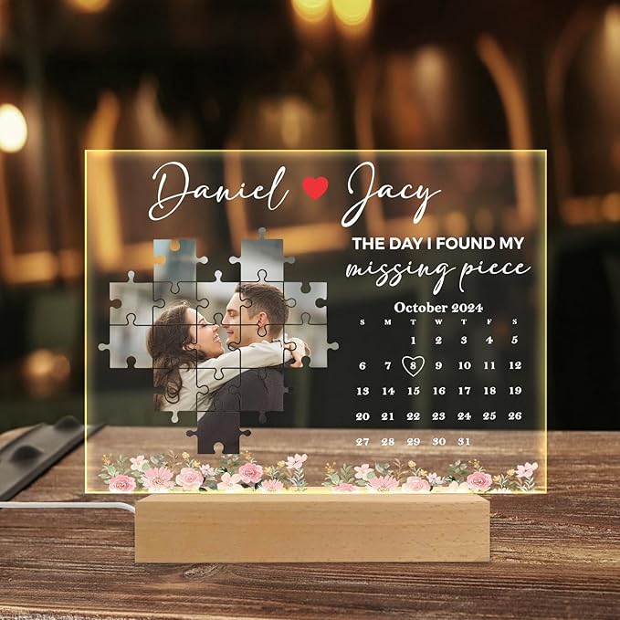 Le jour où j'ai retrouvé ma pièce manquante Lightbox Cadeau personnalisé