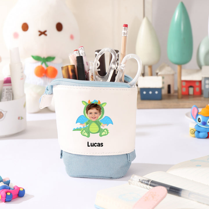 Trousse Personnalisée avec Photo Enfant, Animaux et Couleurs au choix | Cadeaux Rentrée Scolaire |