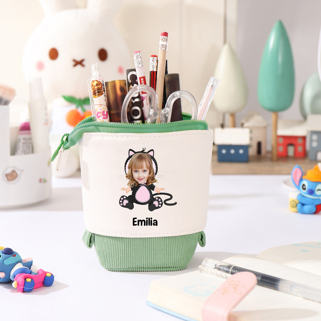Trousse Personnalisée avec Photo Enfant, Animaux et Couleurs au choix | Cadeaux Rentrée Scolaire |