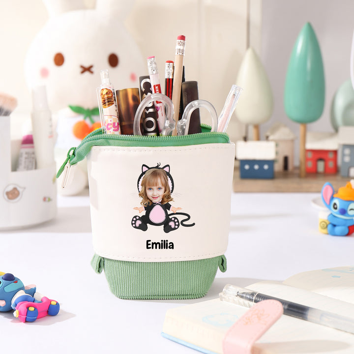 Trousse Personnalisée avec Photo Enfant, Animaux et Couleurs au choix | Cadeaux Rentrée Scolaire |