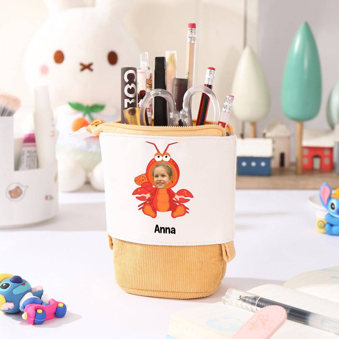Trousse Personnalisée avec Photo Enfant, Animaux et Couleurs au choix | Cadeaux Rentrée Scolaire |
