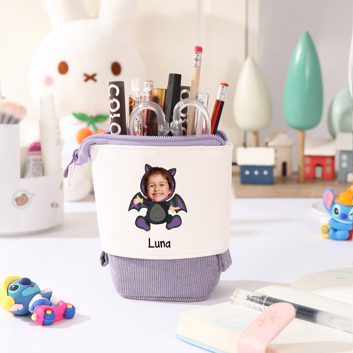 Trousse Personnalisée avec Photo Enfant, Animaux et Couleurs au choix | Cadeaux Rentrée Scolaire |