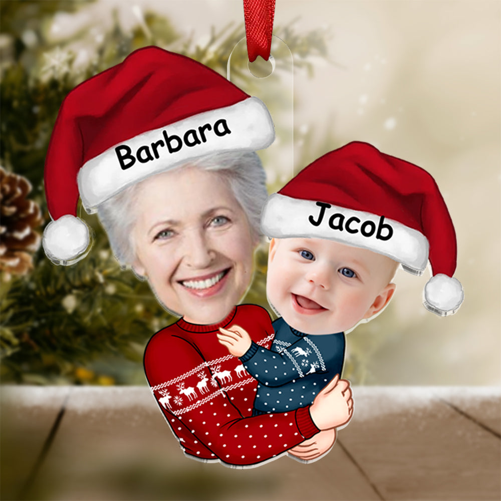 Personalized Christmas Ornament Custom 2 Names & Photos