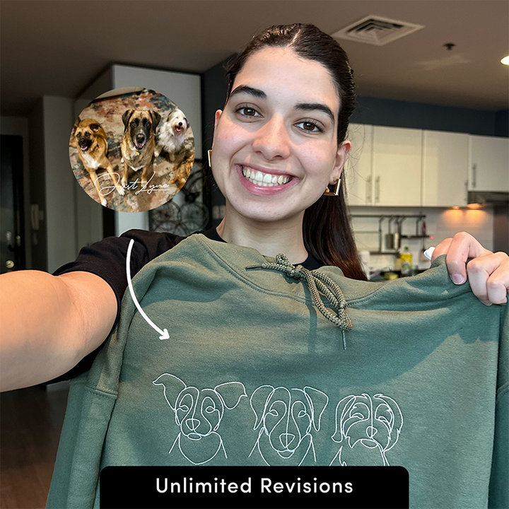 Sweatshirt à capuche brodé personnalisé pour des animaux de compagnie