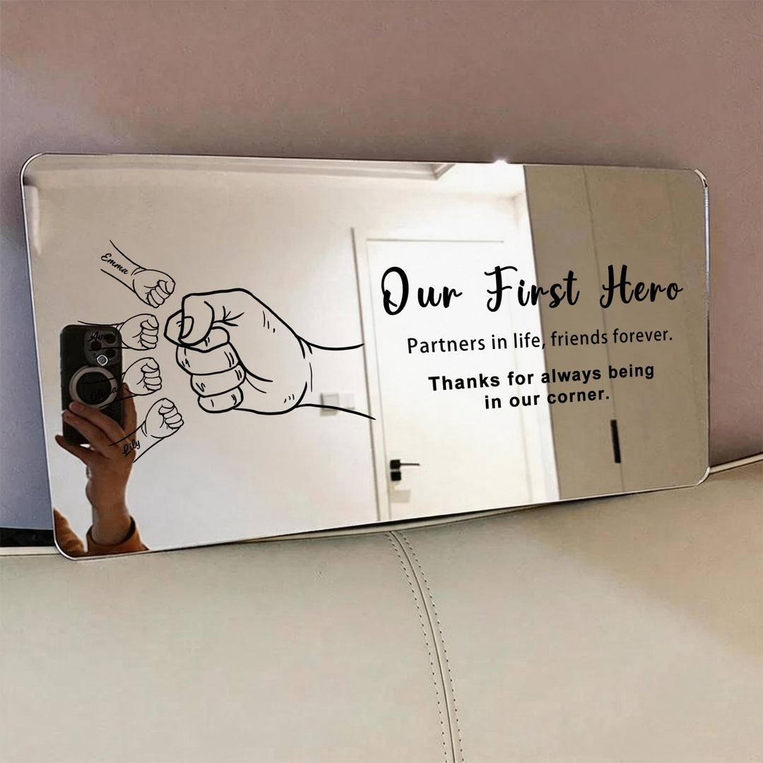 Lampe miroir personnalisée Papa & Enfants-Cadeau pour la Fête des Pères