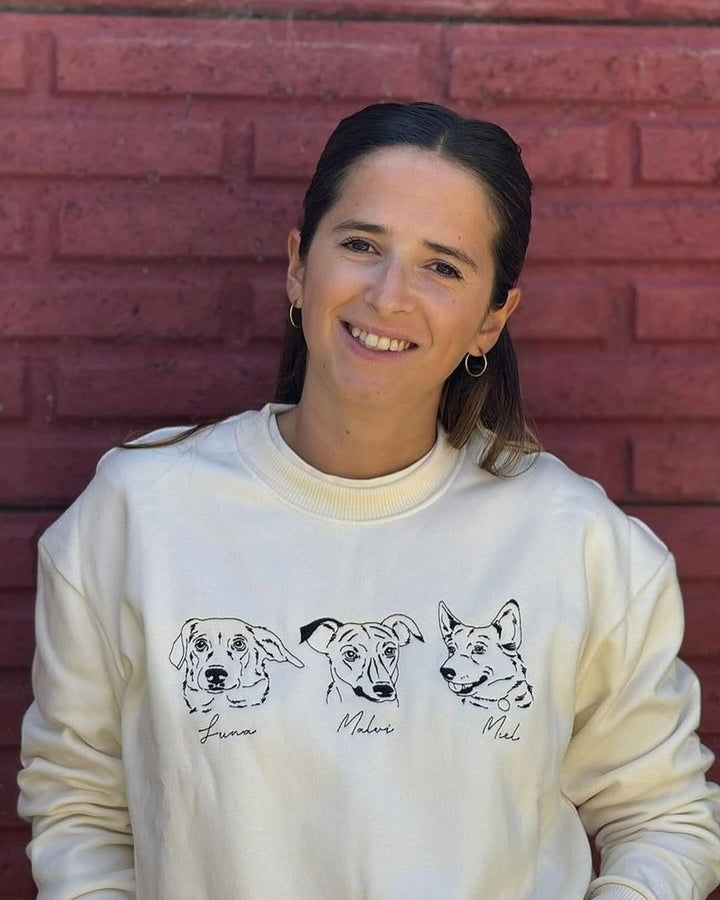 T-shirt brodé personnalisé avec visage d'animal de compagnie, sweat à capuche personnalisé brodé avec plusieurs animaux de compagnie