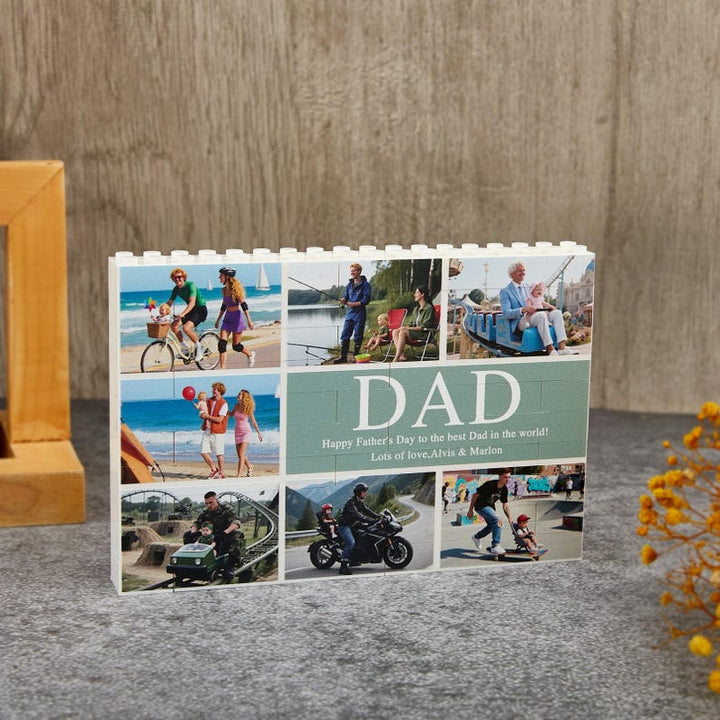 Blocs de puzzle photo personnalisés à monter soi-même, un cadeau pour la fête des pères