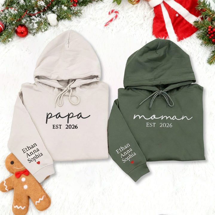 Sweat-shirts personnalisés pour maman et papa, cadeaux pour maman et papa