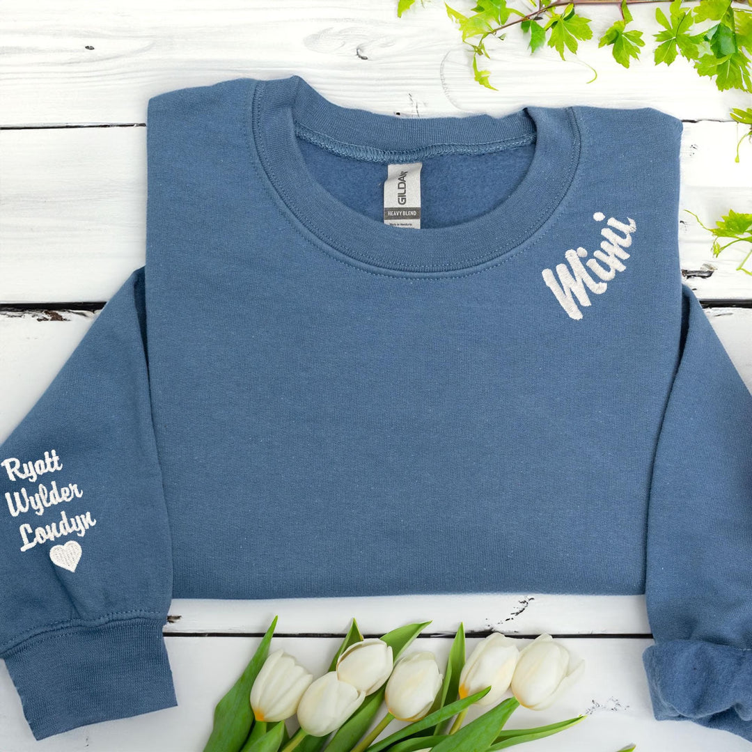 MAMAN Sweatshirt Brodé - Cadeau pour la Fête des Mères